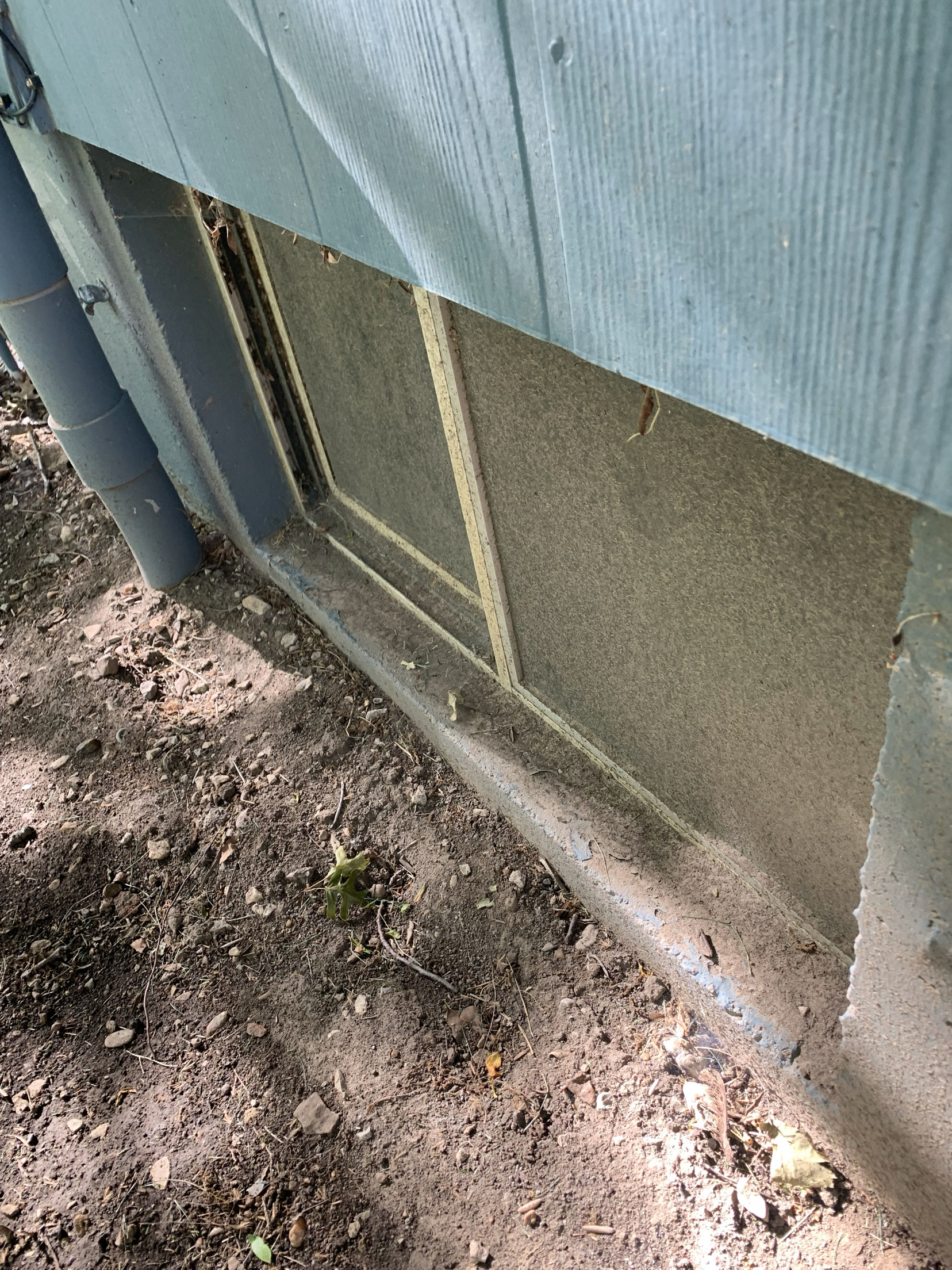 Dirty window before cleaning